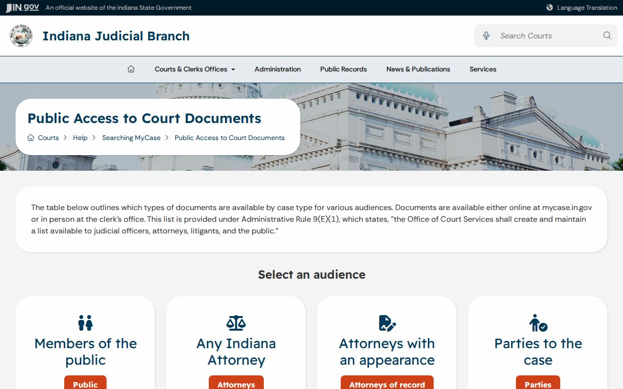 LaPorte County warrant record public access table