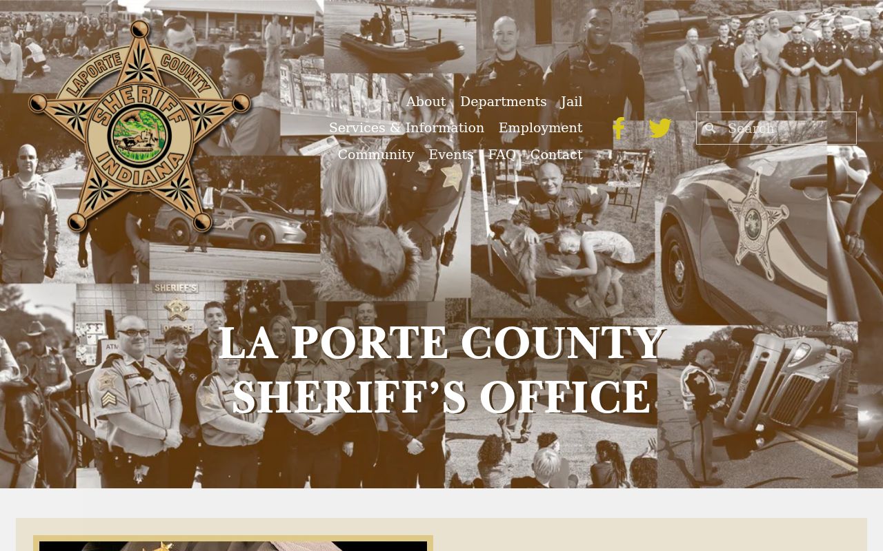 LaPorte County outstanding warrants, custody, and case search links